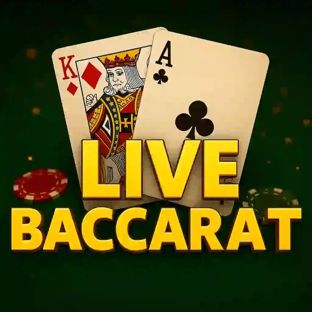 Live Baccarat slot logo by Evolution at SLOTT Casino