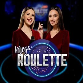 Mega Roulette slot logo by Pragmatic Play at SLOTT Casino